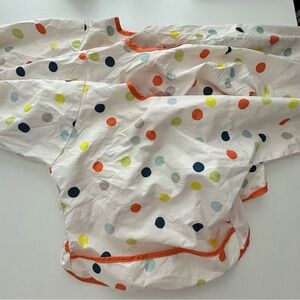 Bundle of 3 IKEA Colorful Polka Dot Fabric with Orange Trim